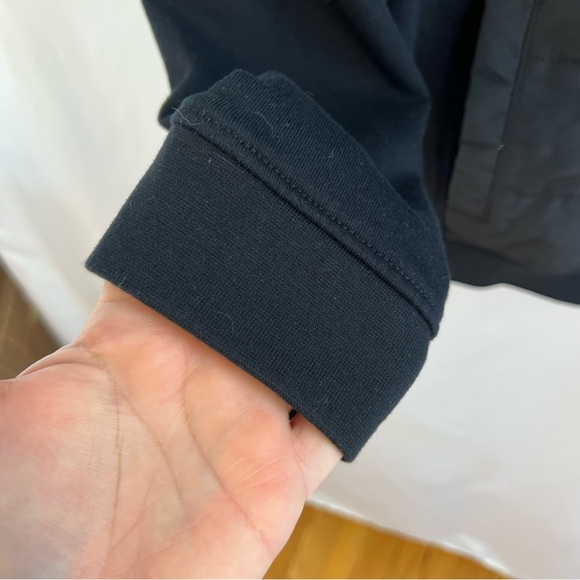 Alfani Jacket Fall Women's M Medium Black Full Zip Sweatshirt Mock Collar - Picture 5 of 6